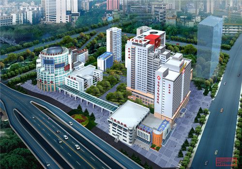 青海大学附属医院体检中心鸟瞰图 青海大学附属医院体检中心鸟瞰图