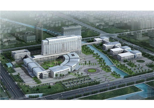 上海市复旦大学附属金山医院体检中心俯瞰图 上海市复旦大学附属金山医院体检中心俯瞰图