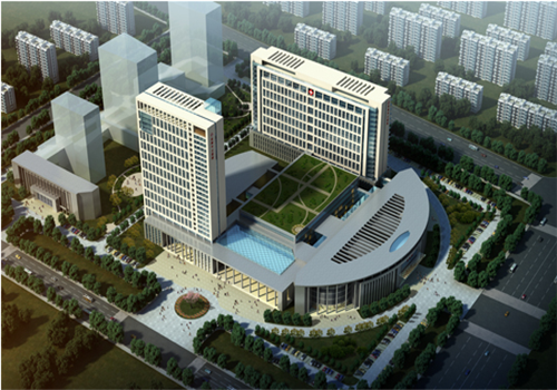 潍坊市益都中心医院体检中心鸟瞰图 潍坊市益都中心医院体检中心鸟瞰图