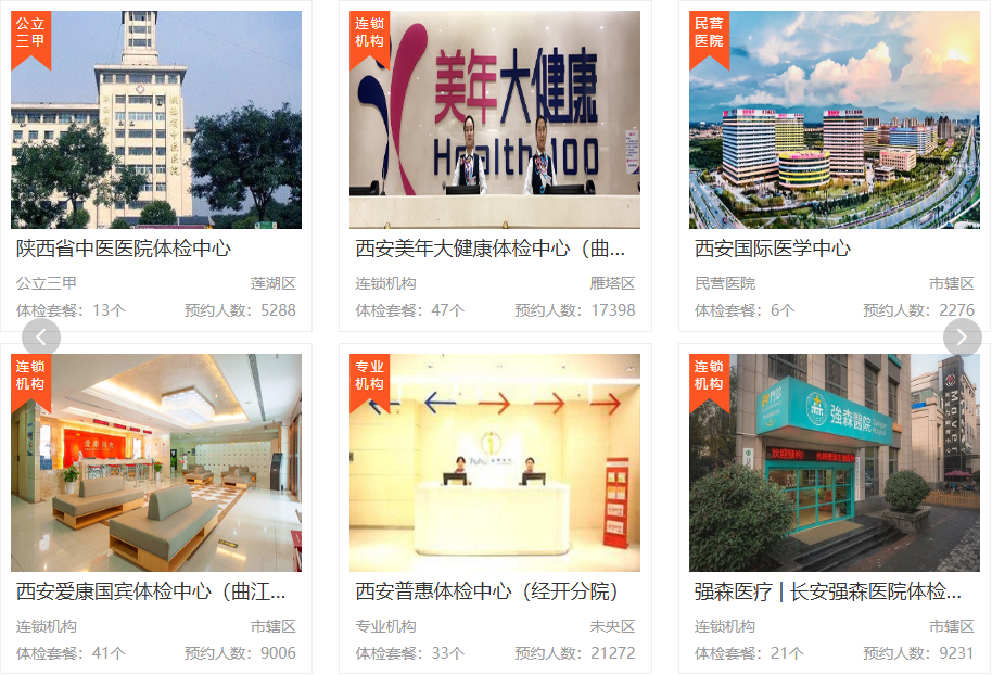 西安公立三甲医院体检费用