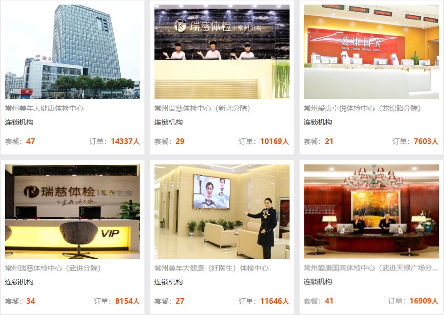 常州主要体检中心预约信息 常州主要体检中心预约信息