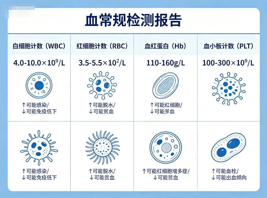 血常规中哪些指标能辅助判断贫血？